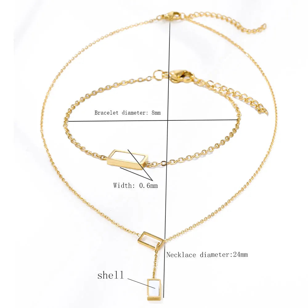 Major Flare Stainless Steel Necklace Set Major Flare Stainless Steel Necklace Set